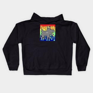 dog Pop Art Graffiti rainbow 1 Kids Hoodie